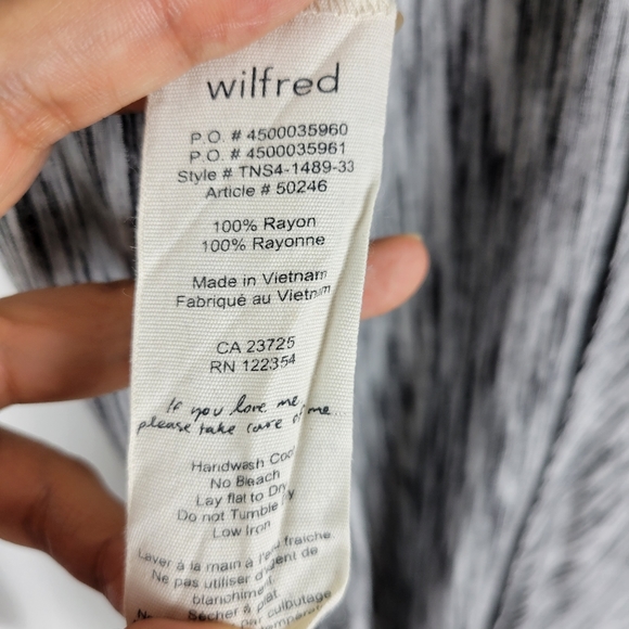 Wilfred Dolman Long Sleeve Crewneck Heathered Open Cross Back Tunic - Picture 10 of 10